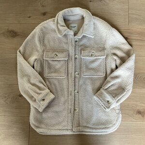 A&F Cream Sherpa Jacket